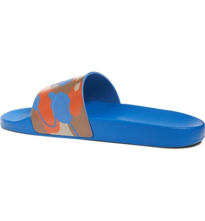 Shop Valentino Camouflage Slide Sandal In Orange/ Multi