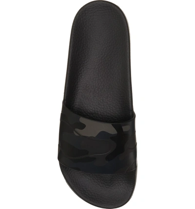 Shop Valentino Camouflage Slide Sandal In Black Ruthenium