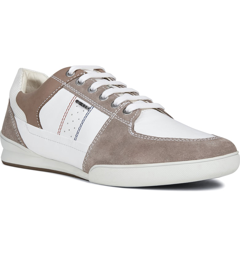 Geox Kristof 11 Sneaker In White/ Smoke Grey | ModeSens