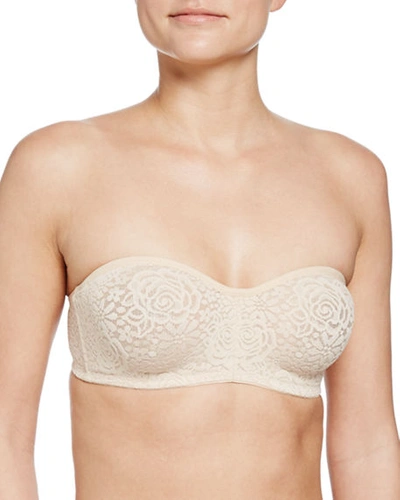 Shop Wacoal Halo Lace Strapless Bra In Naturally Nude