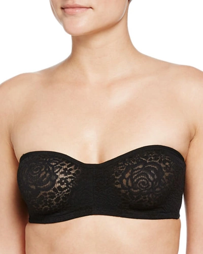 Shop Wacoal Halo Lace Strapless Bra In Black