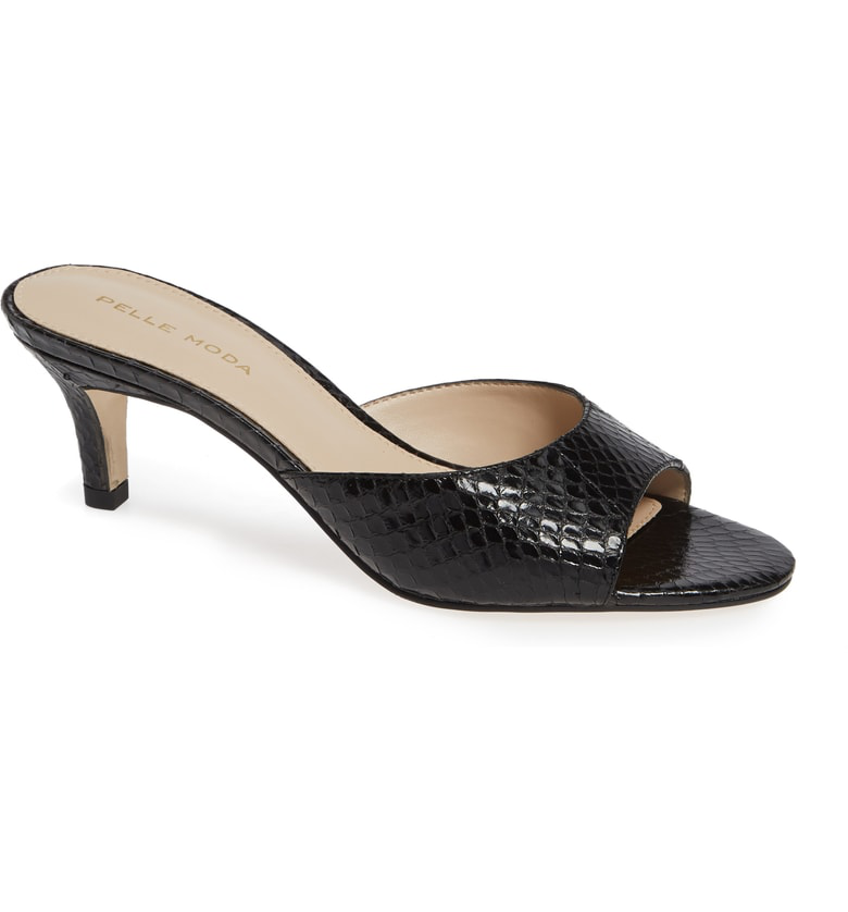 pelle moda bex kitten heel slide