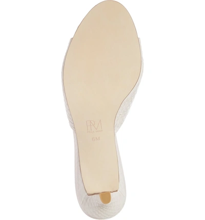Shop Pelle Moda Bex Kitten Heel Slide Sandal In Cream Print Leather