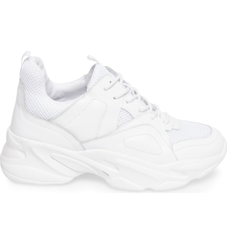 steve madden movement sneaker white