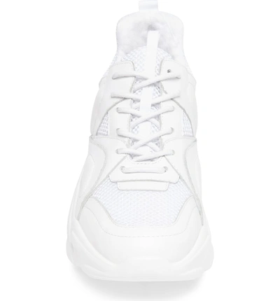 Shop Steve Madden Movement Sneaker In White Leather