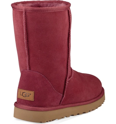 Shop Ugg Classic Ii Genuine Shearling Lined Short Boot In Garnet Suede