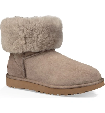 Shop Ugg Classic Ii Genuine Shearling Lined Short Boot In Brindle Suede