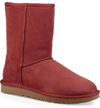 Shop Ugg Classic Ii Genuine Shearling Lined Short Boot In Redwood