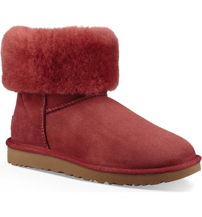 Shop Ugg Classic Ii Genuine Shearling Lined Short Boot In Redwood