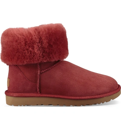 Shop Ugg Classic Ii Genuine Shearling Lined Short Boot In Redwood