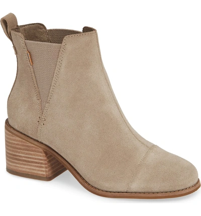 Shop Toms Esme Bootie In Desert Taupe Suede