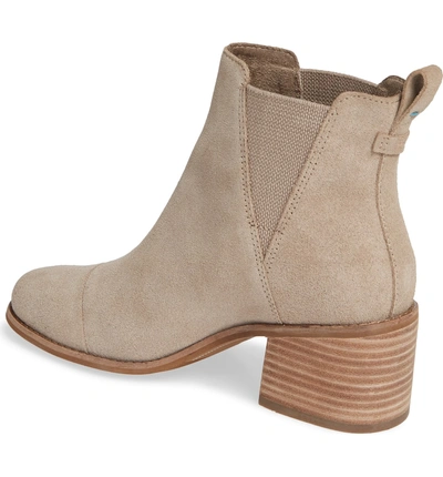 Shop Toms Esme Bootie In Desert Taupe Suede