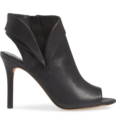 Cholia Asymmetrical Sandal Bootie In Black Leather