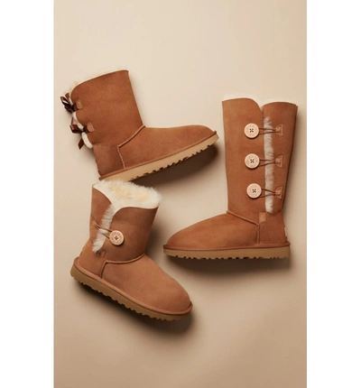 Shop Ugg Bailey Bow Ii Genuine Shearling Boot In Antelope