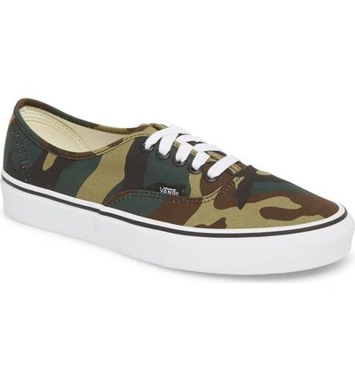 Shop Vans 'authentic' Sneaker In Black / Woodland