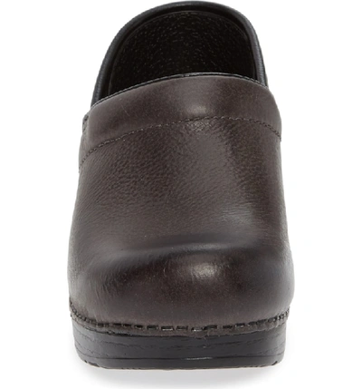 Shop Dansko 'professional' Clog In Grey Burnished Nubuck Leather