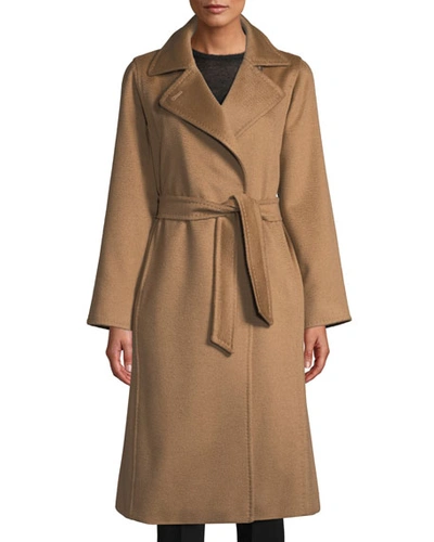 Shop Max Mara Manuela Belted Camel Hair Coat, Camel