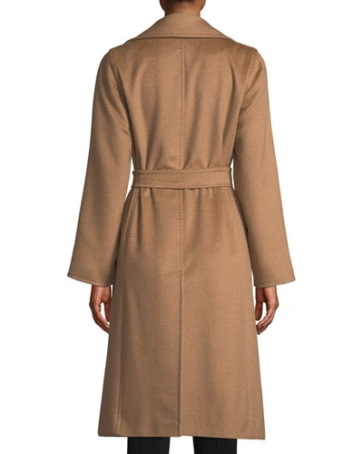 Shop Max Mara Manuela Belted Camel Hair Coat, Camel