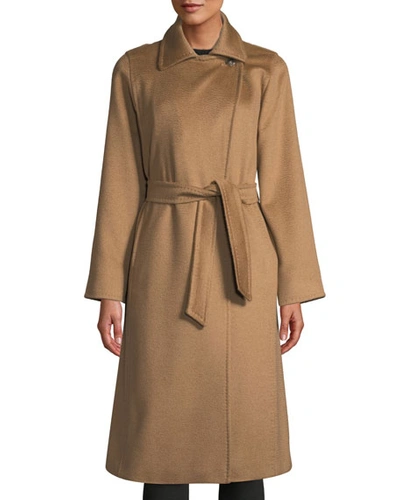 Shop Max Mara Manuela Belted Camel Hair Coat, Camel