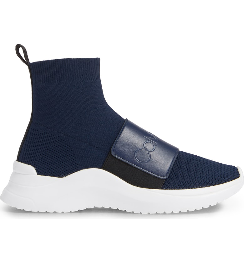 calvin klein uni sock knit sneaker