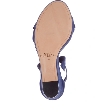 Shop Alexandre Birman Clarita Platform Wedge Sandal In Nightsky Suede