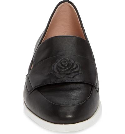 Shop Taryn Rose Blossom Loafer In Black Leather