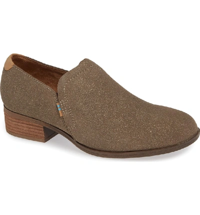 Shop Toms Shaye Bootie In Dusty Gold Suede