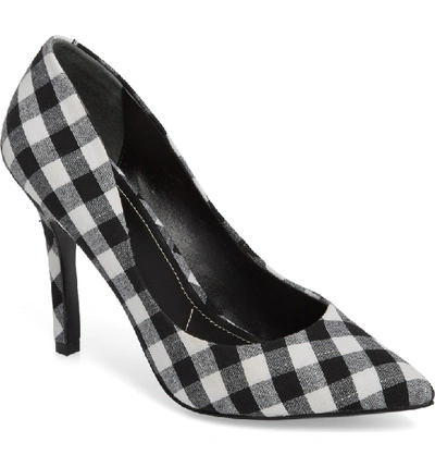 Shop Charles By Charles David Maxx Pointy Toe Pump In Black/ White Gingham Fabric