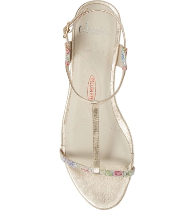 Shop Amalfi By Rangoni Mondale T-strap Wedge Sandal In Vanilla Leather