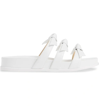 Shop Alexandre Birman Triple Knot Slide Sandal In White
