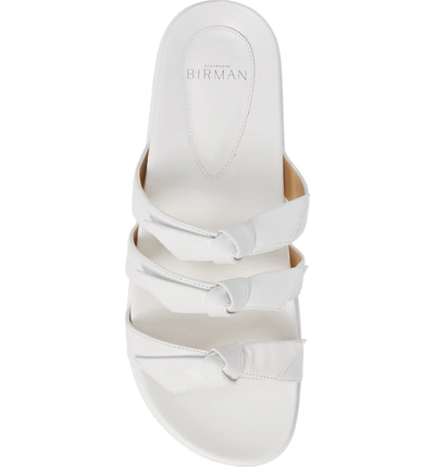 Shop Alexandre Birman Triple Knot Slide Sandal In White