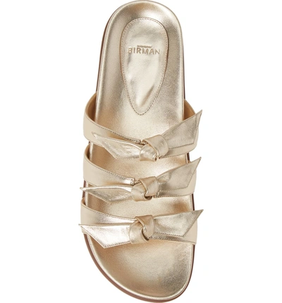 Shop Alexandre Birman Triple Knot Slide Sandal In Gold