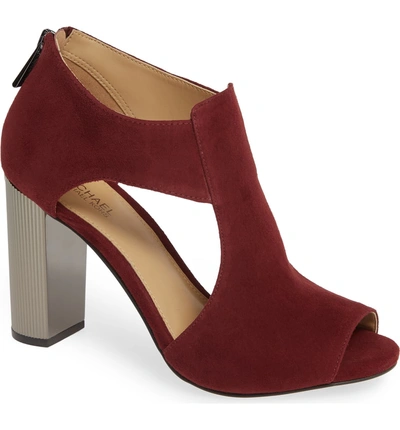 Michael Michael Kors Paloma Open Toe Sandal In Oxblood Suede | ModeSens