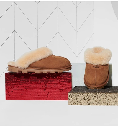 Shop Ugg Genuine Shearling Slipper In Amber Light