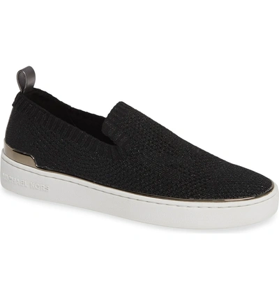 Shop Michael Michael Kors Skyler Sneaker In Gunmetal Fabric