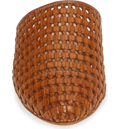 Shop Kaanas Naxos Basket Weave Mule In Coffee