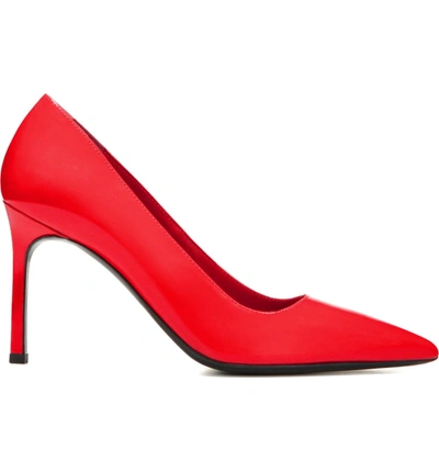 Shop Via Spiga Nikole Pointy Toe Pump In Rouge Patent Leather