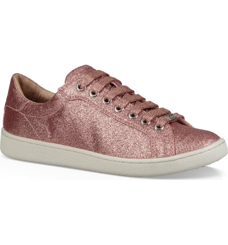Ugg Milo Glitter Sneaker In Pink Fabric 
