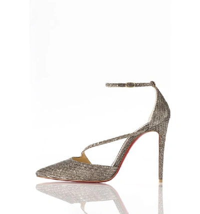Christian Louboutin Fliketta Patent 100mm Red Sole Ankle-wrap Pump In ...