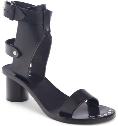 Shop Isabel Marant Jaeryn Buckle Sandal In Black Leather