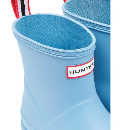Shop Hunter Original Play Waterproof Rain Bootie In Pale Blue Rubber