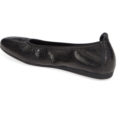 Shop Arche Laius Flat In Nero Leather