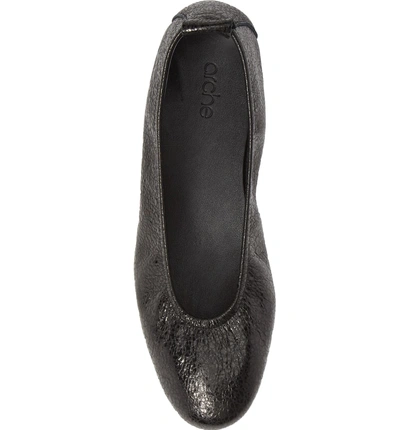 Shop Arche Laius Flat In Nero Leather