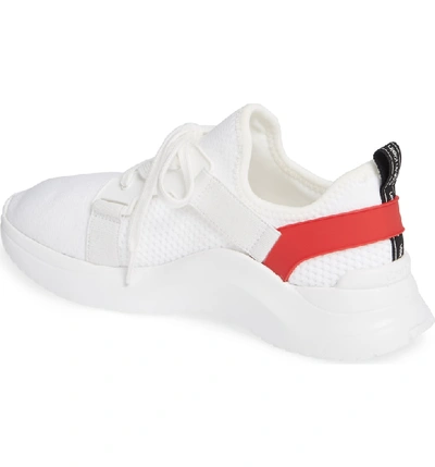 Urbi Knit Sneaker In White Fabric