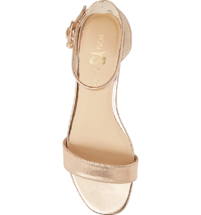 Shop Yosi Samra Daniel Sandal In Rose Gold