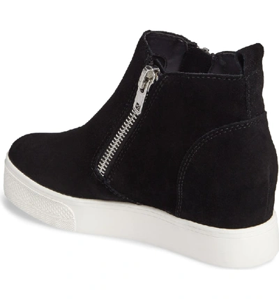 Shop Steve Madden Wedgie High Top Platform Sneaker In Black Suede