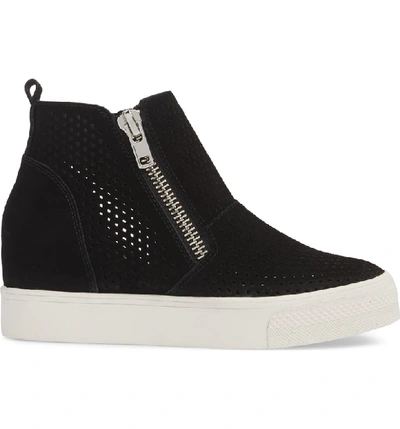 Shop Steve Madden Wedgie High Top Platform Sneaker In Black