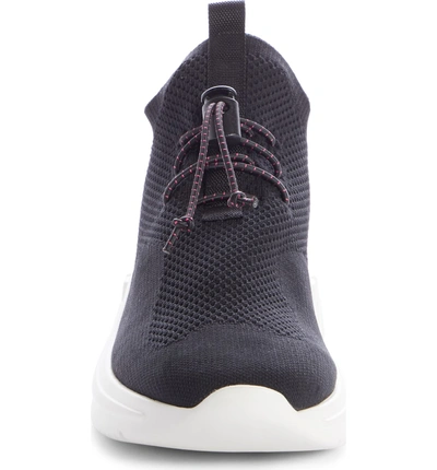 Shop Miu Miu Xl Knit Sock Sneaker In Black