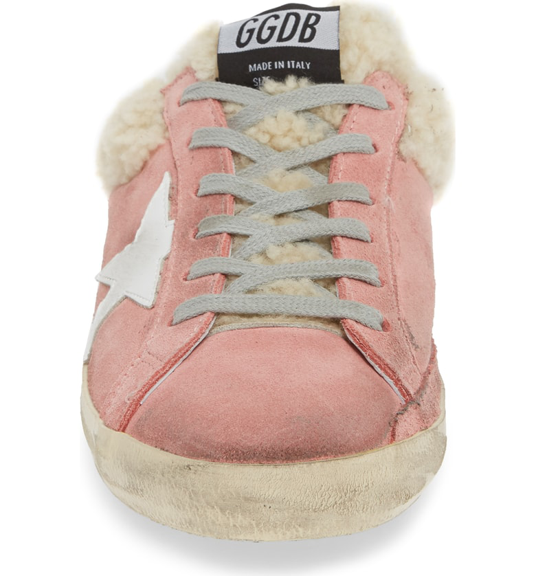 sabot superstar genuine shearling slide sneaker