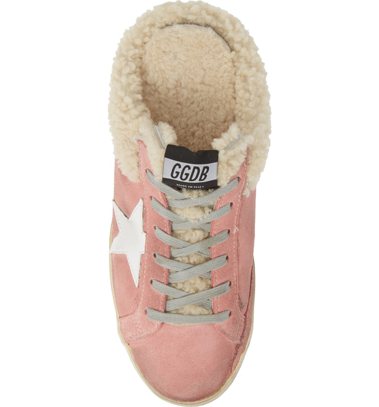 sabot superstar genuine shearling slide sneaker